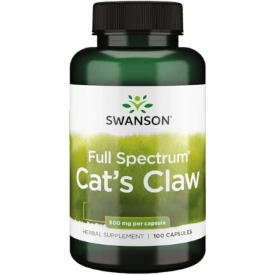 Abbildung von Swanson, Cat&#039;s Claw (Katzenkralle), 500mg, 100 Kapseln, Hochdosiert, Laborgeprüft, Sojafrei, Glutenfrei, Ohne Gentechnik