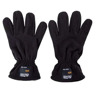 Abbildung von Alpha Industries Label Fleece Gloves Handschuhe Black
