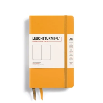 Abbildung von LEUCHTTURM1917 365625 Notizbuch Pocket (A6), Hardcover, 187 nummerierte Seiten Rising Sun, Blanko