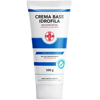 Abbildung von AIESI® Hydrophile Basiscreme reine magere neutrale emulsion (Tube 100 gramm), Ideal für pharmazeutische, kosmetische und dermatologische Zwecke, Made in Italy