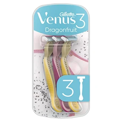 Abbildung von Gillette Venus 3 Dragonfruit Einwegrasierer Damen, Damenrasierer mit Komfortklingen