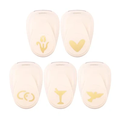 Abbildung von Vaessen Creative Stanzer Set Motivstanzer Hochzeit 5 Stück Tonpapier und Bastelmaterial bis zu 250 g/m² zum Basteln Mit Papier Scrapbooking