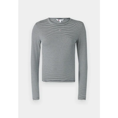 Abbildung von Tommy Jeans Langarmshirt »TJW SLIM STRIPE ESSENTIAL RIB LS«, in Rippenoptik, Streifendessin