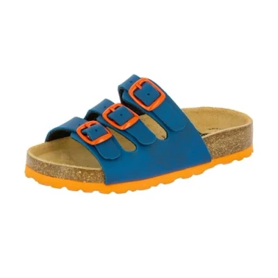 Abbildung von Lico Unisex Kinder BIOLINE KIDS Pantoletten, Marine/ Orange, 27 EU