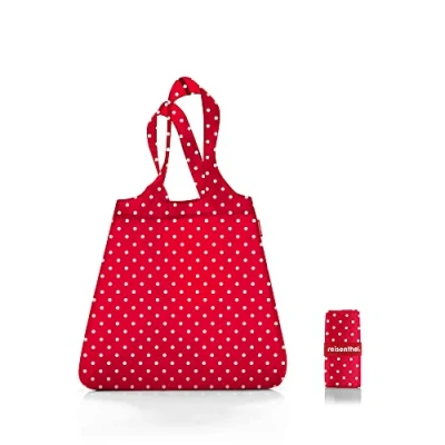 Abbildung von Reisenthel Mini Maxi Shopper Einkaufstasche Beutel 15L, mixed dots chilli red