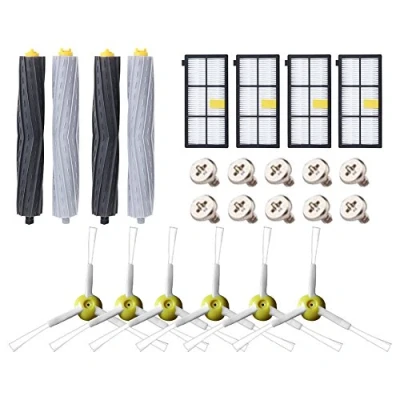 Abbildung von ABC life Roomba Ersatzkit Zubehör für iRobot Serie 800 805 850 860 865 866 870 871 880 886 890 891 895 896 900 960 965 966 980 Filter Bürsten Ersatzteil (24in 1) …