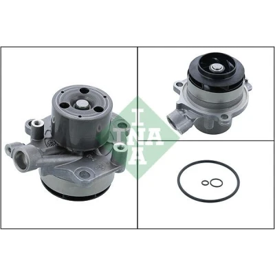 Abbildung von INA 538 0983 10 Wasserpumpe ohne integrierten Regler, mit Dichtung schaltbare für Zahnriementrieb AUDI: A4 B8 Avant, Saloon