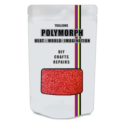 Abbildung von Handformbares rotes Polymorph, 100 g, Thermoplast, unbegrenzte Verwendungsmöglichkeiten Handwerk, DIY Reparaturen, Modellierung, Prototypen
