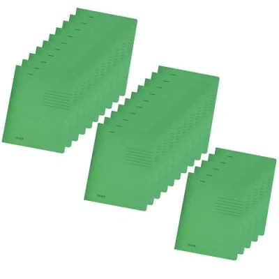 Abbildung von Original Falken 25er Pack Recycling Schnellhefter DIN A4 Intensivfarbe dunkelgrün. Made in Germany Blauer Engel Hefter Papphefter Kartonschnellhefter Schulhefter Pappordner Mappe Schulordner