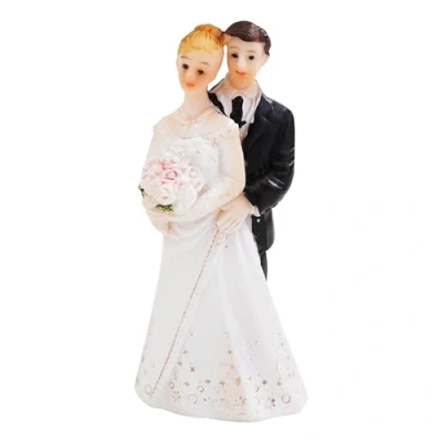Abbildung von CREApop Hochzeitspaar Braut und Bräutigam 6,5cm Tortenfigur