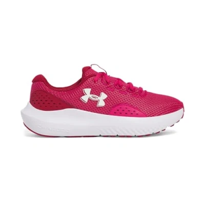 Abbildung von Under Armour Damen UA W Charged Surge 4 Laufschuhe, Shaded Fuchsia/Crimson Crest/White