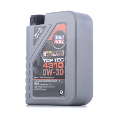 Abbildung von Liqui Moly Top Tec 4310 0W 30 1l Motoröl 2361 CITROËN: Relay II Platform / Chassis, Van, C3 I Hatchback, PEUGEOT: 2008 Estate, 207 Hatchback