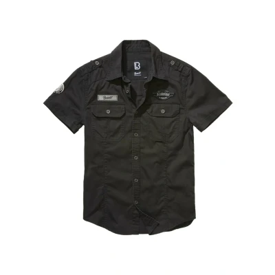 Abbildung von Brandit LUIS Vintage Short Sleeve Hemd, Herren, Größe: XXL, Black