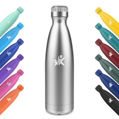 Abbildung von KollyKolla Trinkflasche Edelstahl 750ml, Vakuum Thermosflasche, Wasserflasche BPA Frei, Auslaufsicher Thermoskanne, Kohlensäure Geeignet, Isolierflasche, Schule, Fitness