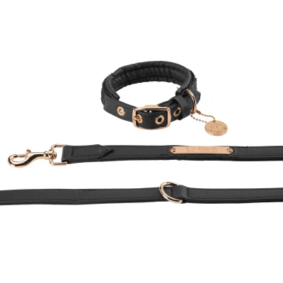Abbildung von Eskadron Halsband u. Leine Heritage Faux Leather Plait Schwarz