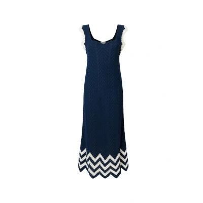 Abbildung von Pepe Jeans Ollie Strickkleid, Damen, Größe: Large, Ocean blue