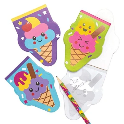 Abbildung von Baker Ross Eiscreme Notizblöcke, für Kinder Partytaschen und kleines Spielzeug (Packung mit 12)