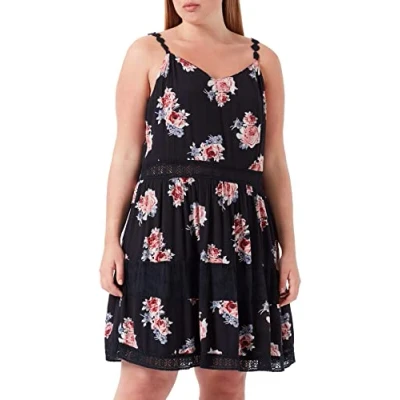 Abbildung von ONLY Damen Kleid Karmen Anne Sommerkleid mit Blumenprint 15177478 Night Sky 34
