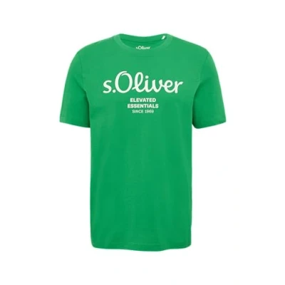 Abbildung von T Shirt mit Logo Print grün L