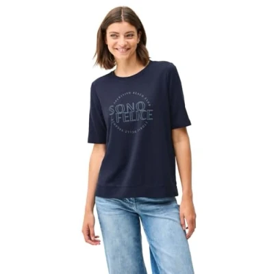 Abbildung von Cecil Tshirt print, Damen, Größe: XXL, Blau