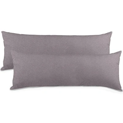 Abbildung von aqua textil Classic Line Kissenbezug 2er Set 40 x 200 cm dunkel grau Baumwolle Seitenschläferkissen Bezug Kissenhülle, Kopfkissenüberzug, Pillowcase, Bettkissen, Kopfkissenbezug, Reißverschluss