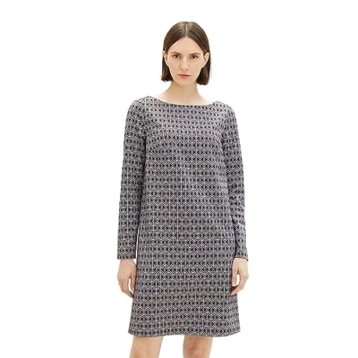 Abbildung von TOM Tailor Jerseykleid, Damen, Größe: 38, Geometrics ck jacquard
