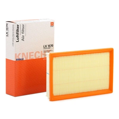 Abbildung von MAHLE ORIGINAL LX 1570 Luftfilter 52,3 172 263,6 Filtereinsatz FORD: Focus Mk2 Box Body / Estate, 2, 2 Kombi, MAZDA: 3 Hatchback, Saloon