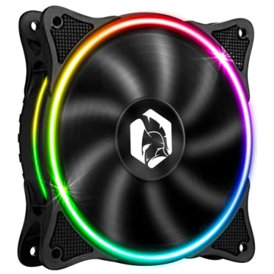 Abbildung von EMPIRE GAMING PC Gehäuselüfter Gamer 120MM Hoher Luftstrom RGB adressierbar LED PWM 3Pins 5Volt Dual Loop Leise Kühlung 12CM Schwarz