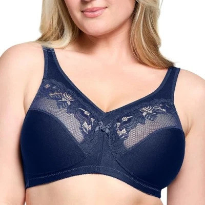 Abbildung von Glamorise Damen 1003 Minimizer Bra, Blau, 90F EU