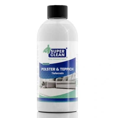 Abbildung von SUPER CLEAN Teppich Tiefenrein Polsterreiniger Konzentrat für alle Arten von Polstern, Teppichböden, Autositzen, Sofa oder Couch Inhalt: 500 ml