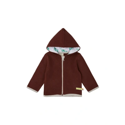 Abbildung von loud + proud MIT Kapuze Fleecejacke für Kinder, Größe: 98/104, Wood