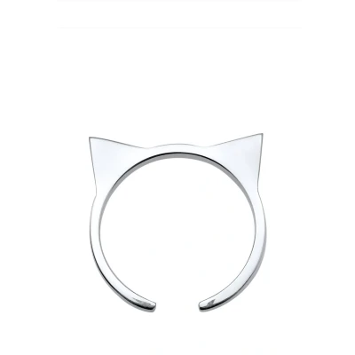Abbildung von Elli Katzenohren GEO Offen Trend COOL Ring, Damen, Größe: 54, Silber