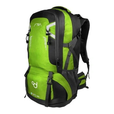 Abbildung von OcioDual 60L Hell Grün Wanderrucksack Trekkingrucksack Reiserucksack Trekking Rucksack Sporttasche Wasserdicht Radfahren