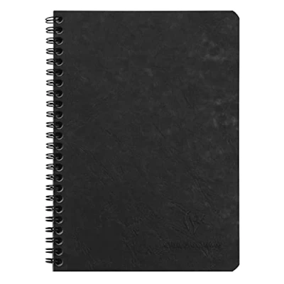 Abbildung von Clairefontaine 785321C Spiralbuch (DIN A5, 14,8 x 21 cm, Age Bag kariert, 50 Blatt) 1 Stück schwarz