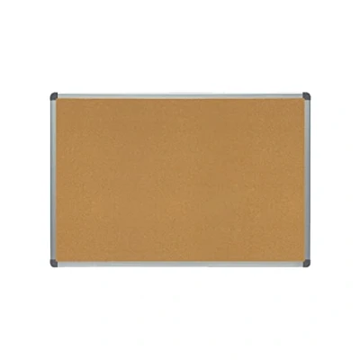 Abbildung von Rocada Große Wandkork Korktafeln mit Aluminiumrahmen Korkplatte Pinnwand für Büros robuster und selbstregenerierender Kork Reißnägel 120 x 90 cm