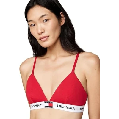 Abbildung von Tommy Hilfiger Triangle Triangel BH, Damen, Größe: 46, Primary red