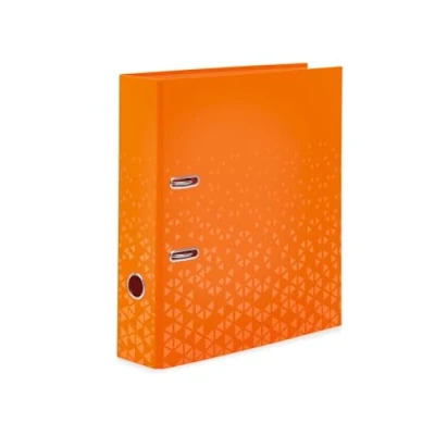 Abbildung von HERMA Ordner A4 Farbe Orange, 7 cm breit, Kinder Ringordner mit Muster, einfarbiger Aktenordner glänzender Veredelung und Innendruck für Jungen Mädchen