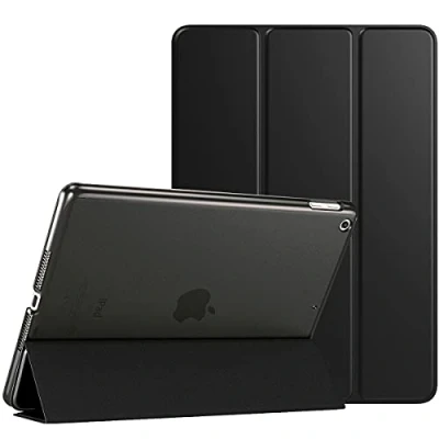 Abbildung von TiMOVO Hülle für iPad 9. Generation 2021/iPad 8. 2020/iPad 7. 2019, Ultra Dünn Durchscheinend Schutzhülle Smart Cover mit Auto Schlafen/Wachen 10,2 Zoll, Schwarz
