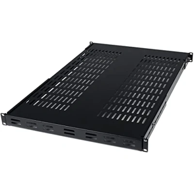 Abbildung von StarTech.com 1 HE Verstellbares perforiertes Server Rack Mount Ablagefach 80kg 49 bis 97 cm Einstellbare Einbautiefe Universal für 19&quot; AV/ Netzwerk Schrank 70 tief (ADJSHELF)