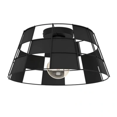 Abbildung von EGLO Deckenleuchte »PONTEFRACT«, 1 flammig, Leuchtmittel E27 ohne Leuchtmittel, Deckenleuchte, Wohnzimmerlampe aus Metall in Schwarz, Ø 42 cm