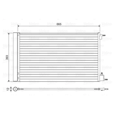 Abbildung von VALEO 814042 Klimakondensator ohne Trockner Aluminium 393 OPEL: Insignia A Sports Tourer, Saloon