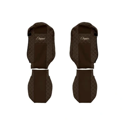 Abbildung von F CORE Elegance FX13 BROWN Sitzschonbezug braun Mit Motiv Eco Leder vorne