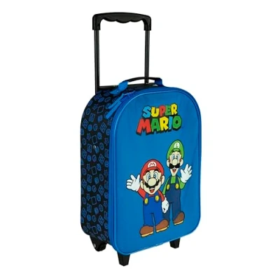 Abbildung von Undercover Super Mario Kinder Trolley geräumiges Hauptfach idealer Reisebegleiter verstellbare und fixierbare Teleskopstange