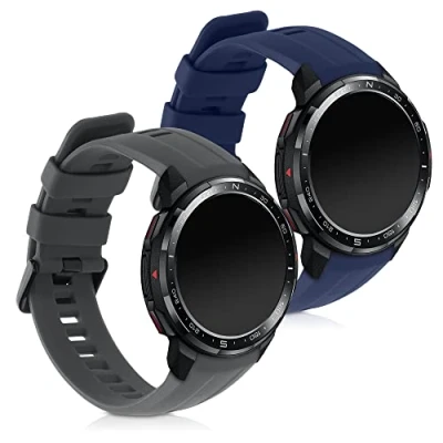 Abbildung von kwmobile 2X Sportarmband kompatibel mit Honor Watch GS Pro Armband Fitnesstracker Band Set aus TPU Silikon