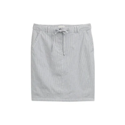 Abbildung von TOM Tailor MIT Kordelzug Bleistiftrock, Damen, Größe: 38, Delicate navy white stripe