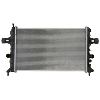 Abbildung von NRF EASY FIT 53000 Kühler, Motorkühlung Aluminium 600 366 23 mit Gummitülle Kühlrippen gelötet OPEL: Astra G CC, Convertible, Zafira A