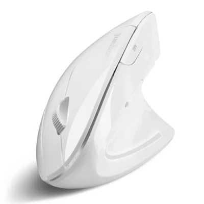 Abbildung von Perixx PERIMICE 813W vertikale Bluetooth Maus kabellose 3 in 1 Multi Geräte Technologie Reise Tragetasche Weiß Rechtshänder Design