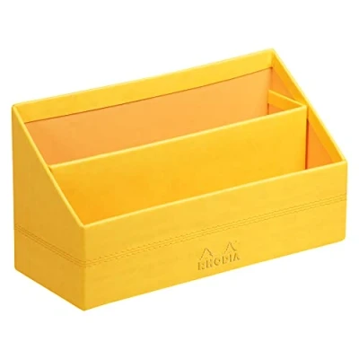 Abbildung von Rhodia 318946C Briefablage (10 x 25 31 cm, ideal für Ihre Organisation, Kunstleder, elegant, praktisch) 1 Stück, gelb