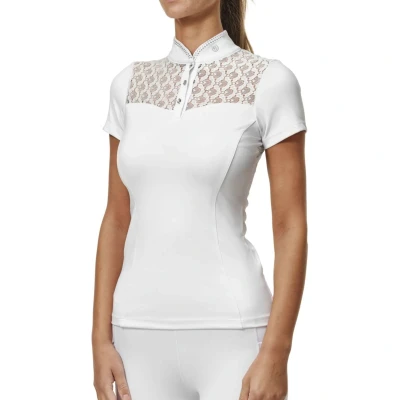 Abbildung von Equestrian Stockholm Competition Shirt Crystal Champion Top White
