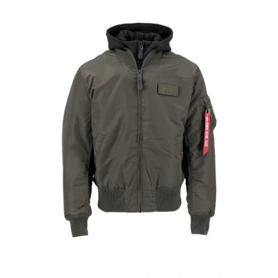 Abbildung von Alpha Industries MA1 DTEC Übergangsjacke, Herren, Größe: Large, Black olive